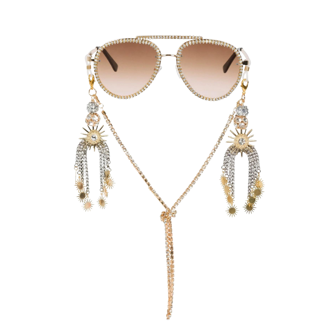 Colorblock Square Sunglasses Chain Frame Women Men Designer Luxury Feminine  Fashion Oversized Vintage Eyeglasses UV400